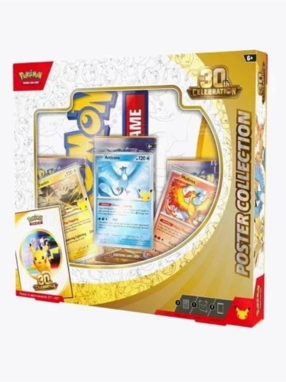 Pokemon 30th Celebration Poster Collection - Gold & Red Accents